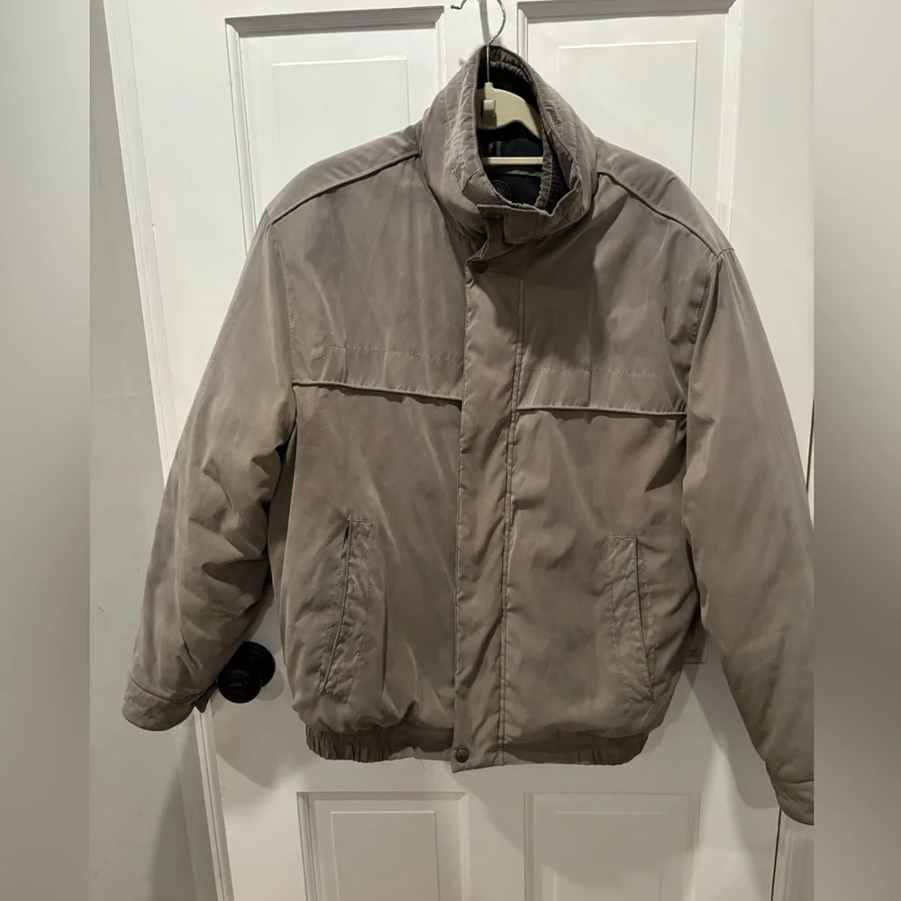 Weatherproof Men's Taupe with Brown Interior Bomber Jacket - Picture 10 of 14